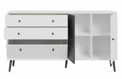 Kommoden|FORTE Sideboard Harllson Weiß / Grau