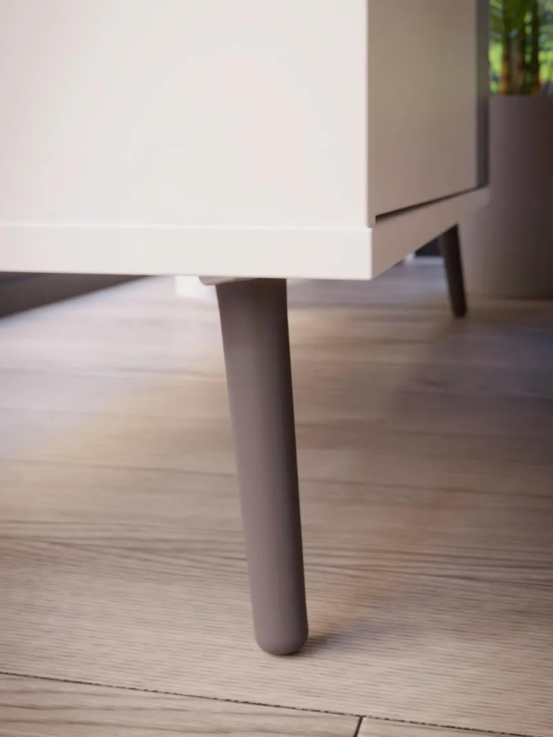 Kommoden|FORTE Sideboard Harllson Weiß / Grau