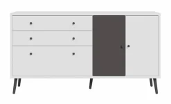 Kommoden|FORTE Sideboard Harllson Weiß / Grau