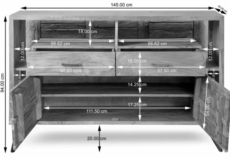 Sideboard Hudson 2170<WOLFMÖBEL New