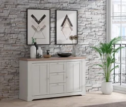FORTE Nachttische & Kommoden-Sideboard Iloppa SZ Weiß