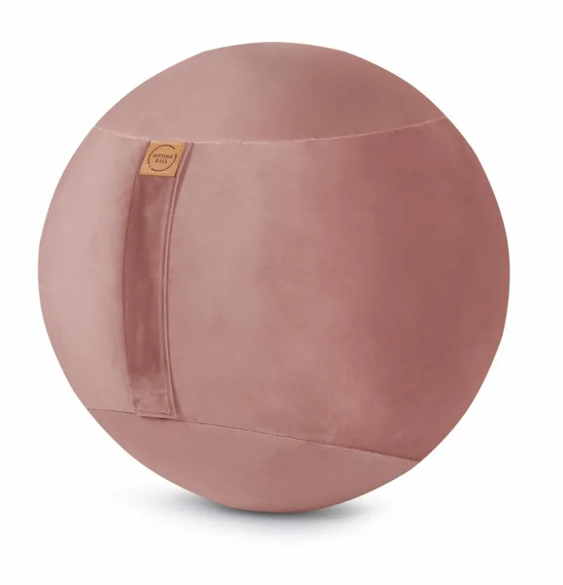 Bürostühle|Sitting Point Sitzball Samt Uni Rose