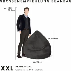 Sitting Point Sitzsäcke-Sitzsack Beanbag Alfa XXL Petrol
