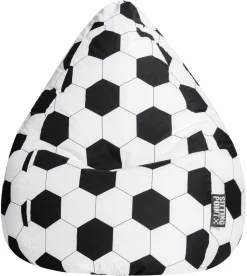Sitzgelegenheiten|Sitzgelegenheiten|SLH Sitzsack Beanbag Fußball XL Weiß