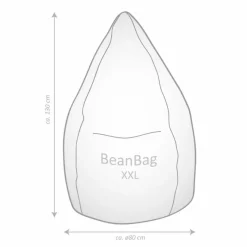 Sitting Point Sitzgelegenheiten|Sitzgelegenheiten-Sitzsack Beanbag Mink XXL Taupe