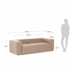 Kave Home Sofas & Couches-Sofa Blok Beige