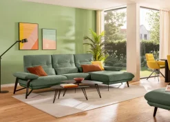 Sofas & Couches|Segmüller Werkstätten Sofa inkl. Longchair Denise Grün