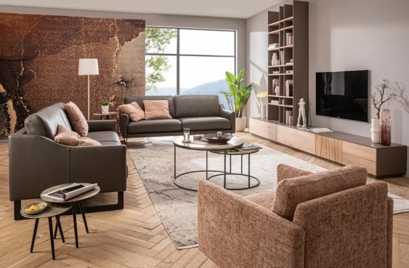 Sormani Sofas & Couches-Sofa Latina Nachtgrau