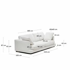 Sofas & Couches|Kave Home Sofa 3-Sitzer Gala Weiß