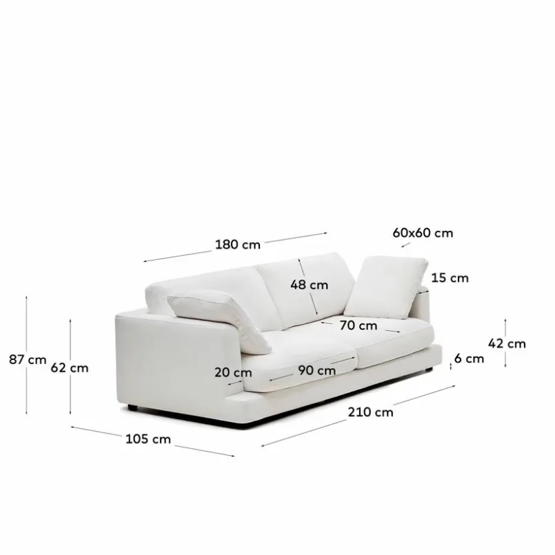 Sofas & Couches|Kave Home Sofa 3-Sitzer Gala Weiß