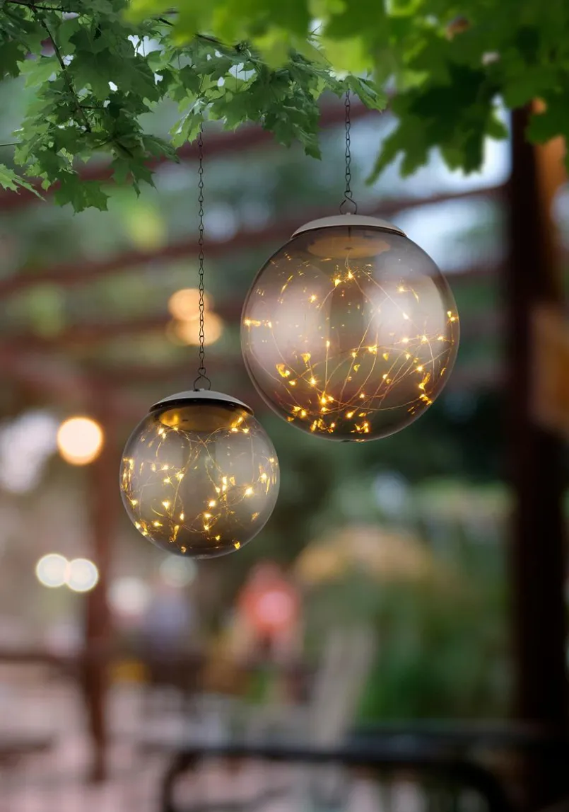Led-Solarleuchten|Led-Solarleuchten|Globo Solar-Außenpendelleuchte null Grau