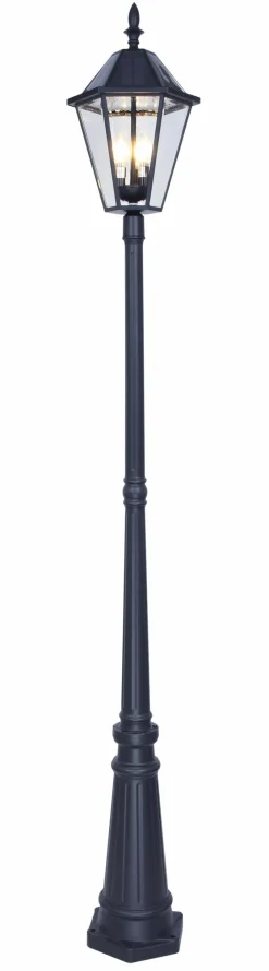Lutec Led-Solarleuchten|Led-Solarleuchten-Solaraußenstehlampe London Schwarz