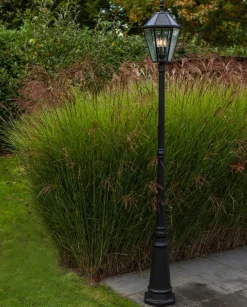 Lutec Led-Solarleuchten|Led-Solarleuchten-Solaraußenstehlampe London Schwarz