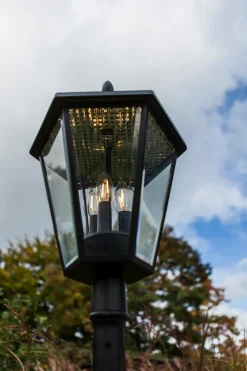 Lutec Led-Solarleuchten|Led-Solarleuchten-Solaraußenstehlampe London Schwarz
