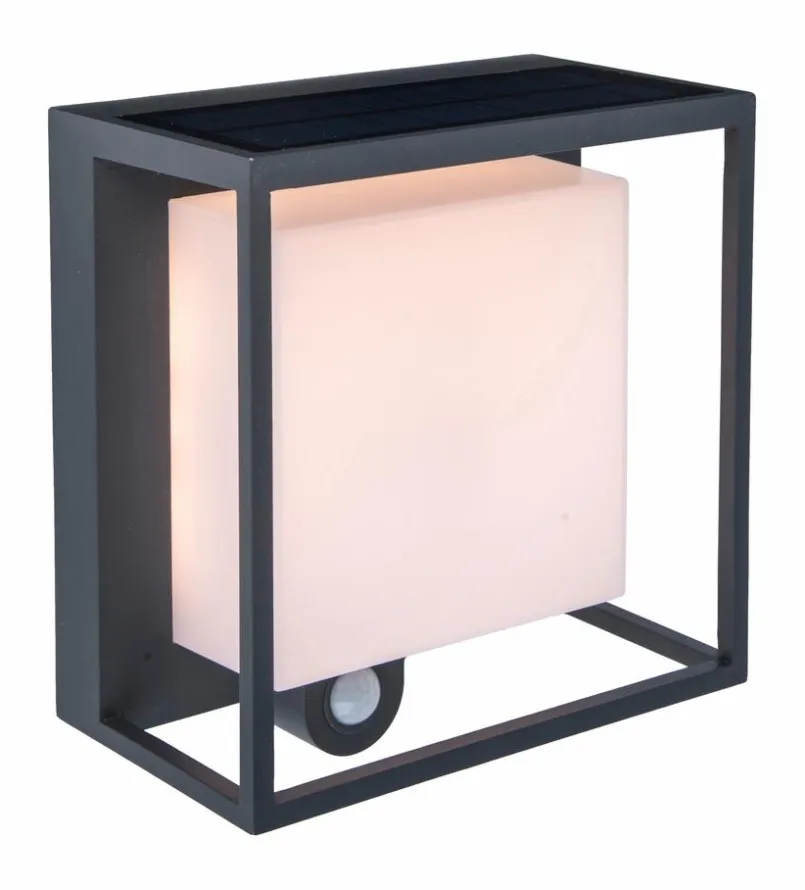 Led-Solarleuchten|Led-Solarleuchten|Lutec Solar-Außenwandleuchte Curtis Anthrazit