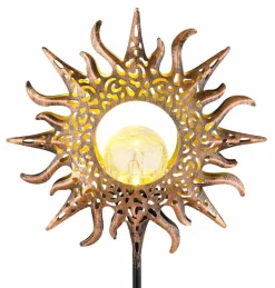Solar-Erdspieß Metall, rostfaben<Globo Discount