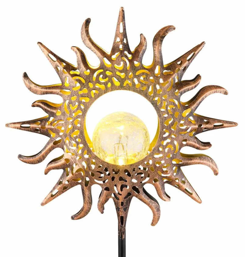 Solar-Erdspieß Metall, rostfaben<Globo Discount