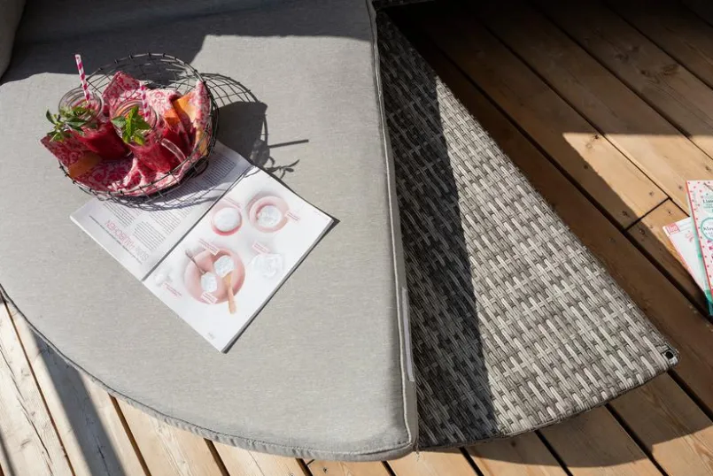 Loungeliegen|Sonneninseln| Sonneninsel Barbados, Polyrattan Grau