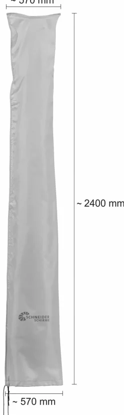 Schneider Schirme Schutzhüllen-Sonnenschirm-Schutzhülle 240 x 57 cm Grau