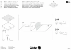 Glatz Schirmständer-Sonnenschirmständer Rollensockel Beton hell