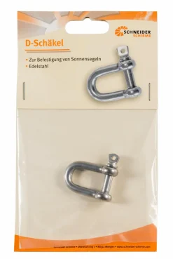Zubehör|Sonnensegel|Schneider Schirme Sonnensegel D-Schäkel Silber