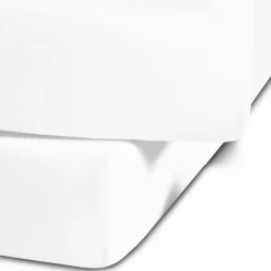 Collection Noblesse Spannbettlaken-Spannbettlaken Jersey 180 x 200 cm Weiß