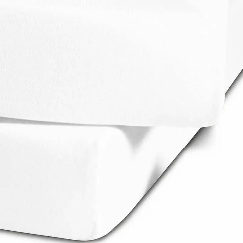 Collection Noblesse Spannbettlaken-Spannbettlaken Jersey 180 x 200 cm Weiß