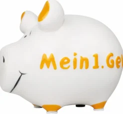 Dekodosen| Spardose Mein 1. Geld 12,5 x 9 cm Weiß