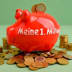 Spardose Meine 1. Million 12,5 x 9 cm< Outlet