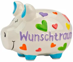 Dekodosen| Spardose Wunschtraum 17 x 15 cm Weiß