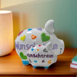 Dekodosen| Spardose Wunschtraum 17 x 15 cm Weiß