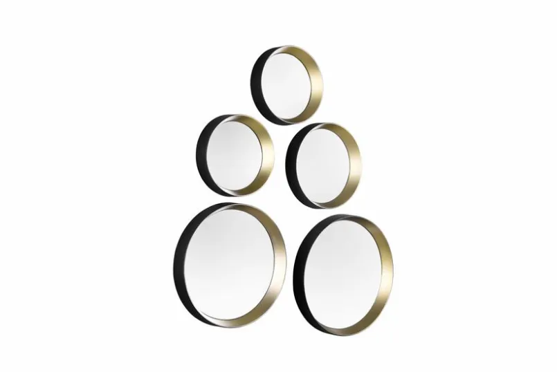 Wandspiegel|MIRRORS AND MORE Spiegel Lia Gold / Schwarz