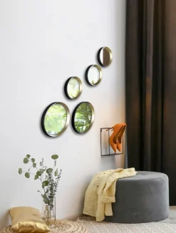Wandspiegel|MIRRORS AND MORE Spiegel Lia Gold / Schwarz