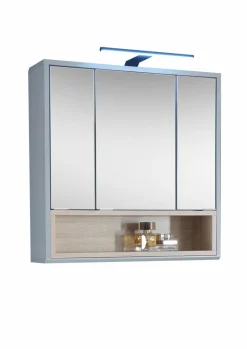Spiegelschränke| Spiegelschrank Tunis Grau / Eiche