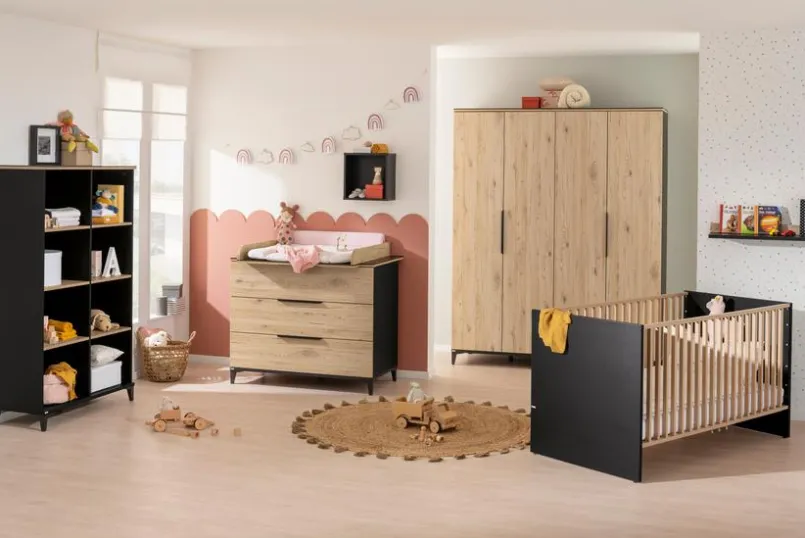 Paidi Babyzimmer Schränke & Regale|Babyzimmer Schränke & Regale-Standregal Tomke Eiche Bordeaux