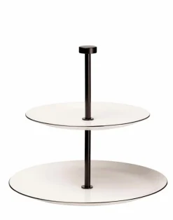 ASA Selection Etageren|Etageren-2-stöckige Etagere Ligne Noire Schwarz / Weiß
