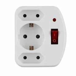 REV Zubehör-Steckdosenadapter 2+1 Weiß