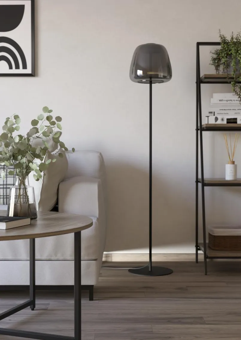 EGLO Stehlampen-Stehlampe Alfero Z Chrom