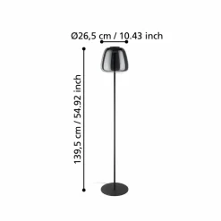 EGLO Stehlampen-Stehlampe Alfero Z Chrom