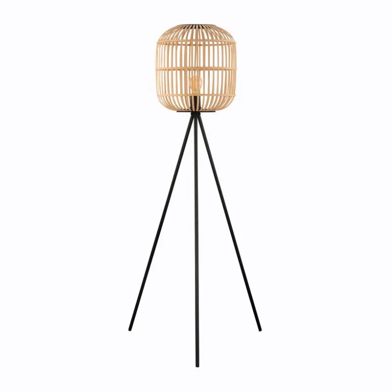 EGLO Stehlampen-Stehlampe Bordesley Braun