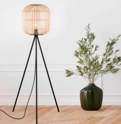 EGLO Stehlampen-Stehlampe Bordesley Braun