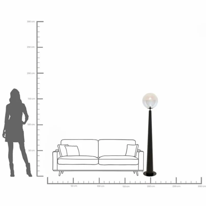 KARE DESIGN Stehlampen-Stehlampe Disco Ball Schwarz