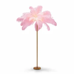 KARE DESIGN Stehlampen-Stehlampe Feather Palm Rosa