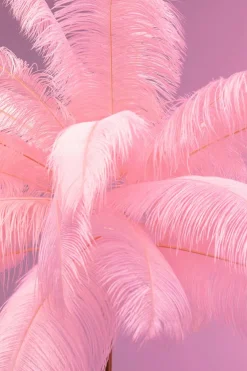 KARE DESIGN Stehlampen-Stehlampe Feather Palm Rosa
