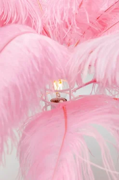 KARE DESIGN Stehlampen-Stehlampe Feather Palm Rosa