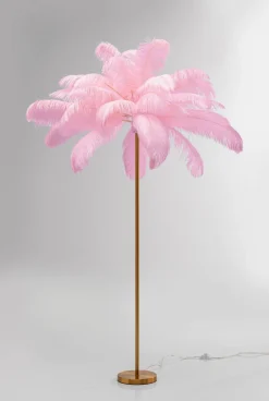 KARE DESIGN Stehlampen-Stehlampe Feather Palm Rosa