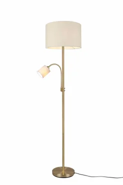 Trio Stehlampen-Stehlampe Hotel Weiß / Gold
