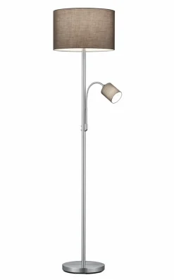 Trio Stehlampen-Stehlampe Hotel Silber / Grau
