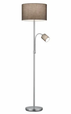 Trio Stehlampen-Stehlampe Hotel Silber / Grau