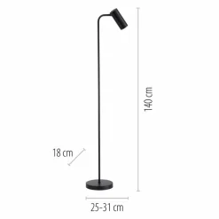 SCHÖNER WOHNEN-Kollektion Stehlampen-Stehlampe Rik Schwarz